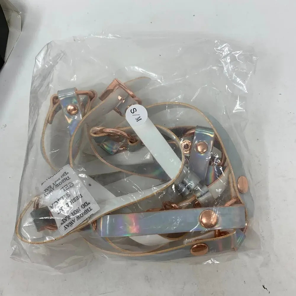 Cosmo Vamp Chest Harness Womens Size S/M Iridescent Rose Gold Metal Accents - Picture 4 of 4